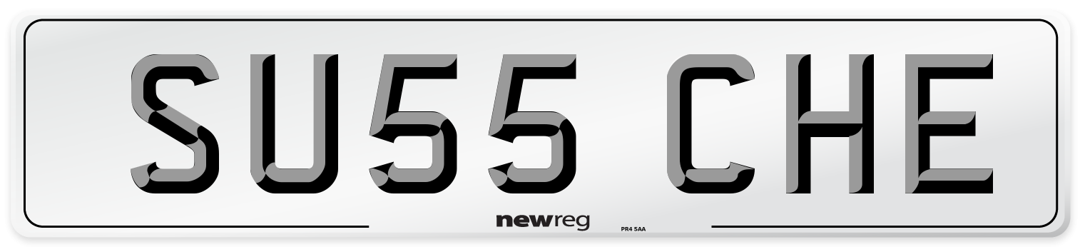 SU55 CHE Number Plate from New Reg